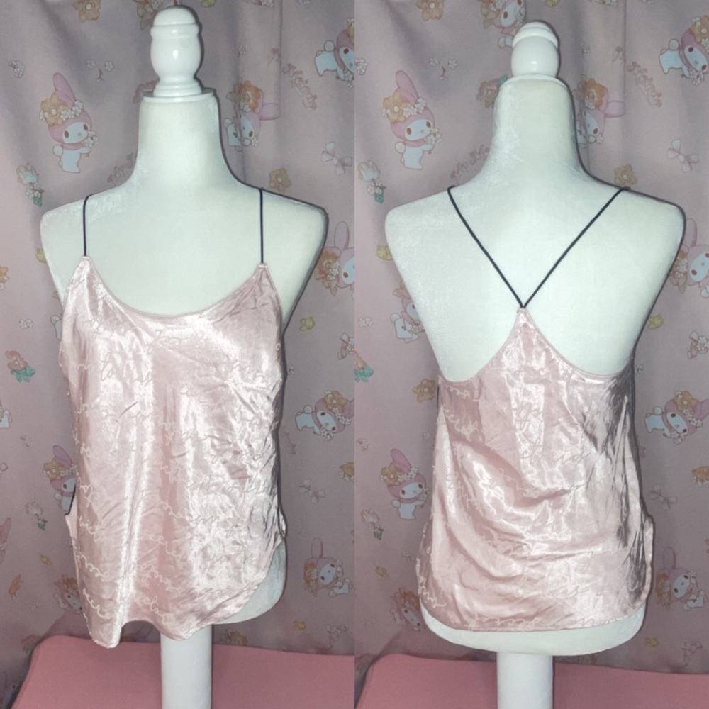 Victoria’s Secret Pink Cami with Logo Pattern Allover